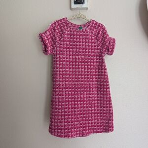 United colors Of benetton Pink houndstooth dress Size XS 4T